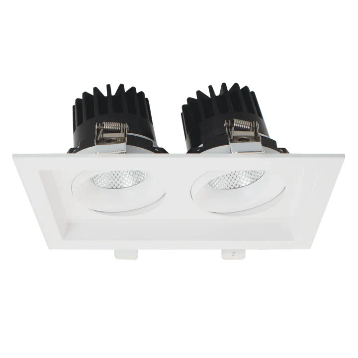 Luxrite Omni LR32192 4" 30W LED Recessed 2 Head Gimbal Selectable CCT