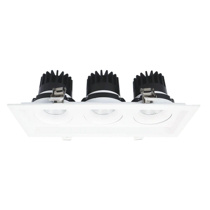 Luxrite Omni LR32194 4" 45W LED Recessed 3 Head Gimbal Selectable CCT