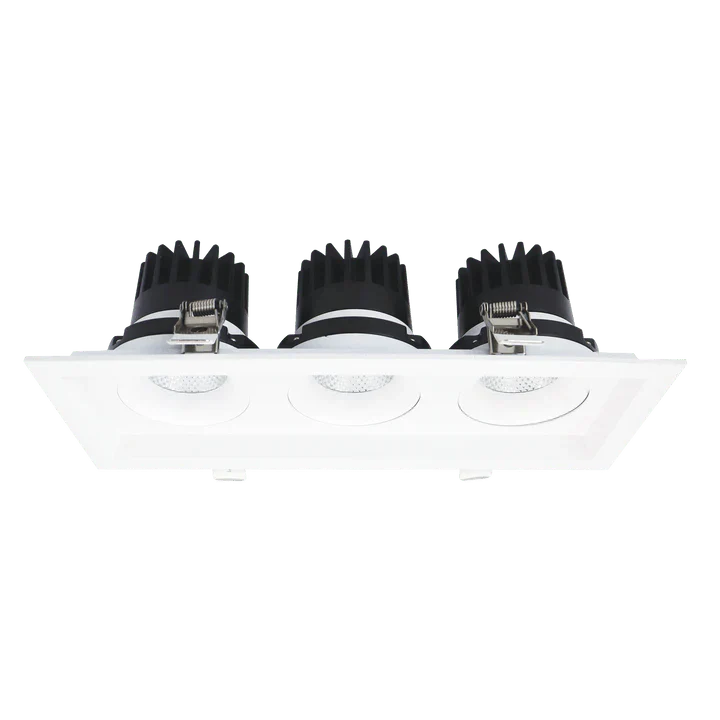 Luxrite Omni LR32194 4" 45W LED Recessed 3 Head Gimbal Selectable CCT