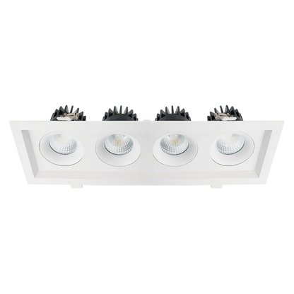 Luxrite Omni LR32196 4" 60W LED Recessed 4 Head Gimbal Selectable CCT