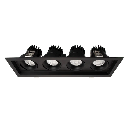 Luxrite Omni LR32197 4" 60W LED Recessed 4 Head Gimbal Selectable CCT