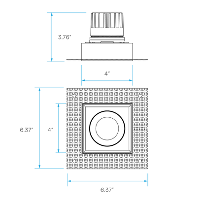 Luxrite Omni LR32200 4" 15W LED Trimless Recessed Gimbal Selectable CCT