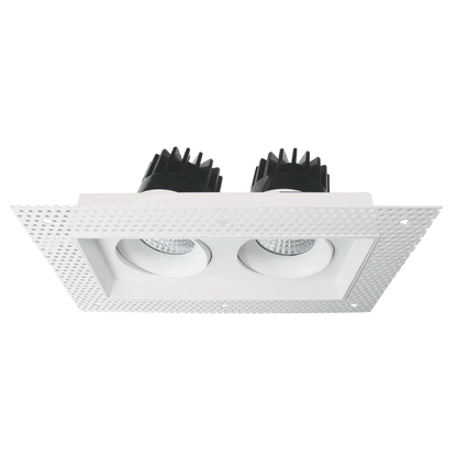 Luxrite Omni LR32202 4" 30W LED Trimless 2 Head Gimbal Selectable CCT