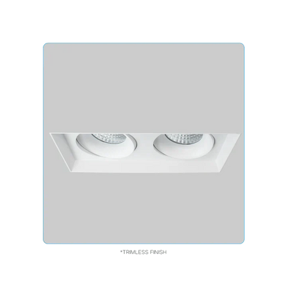 Luxrite Omni LR32202 4" 30W LED Trimless 2 Head Gimbal Selectable CCT