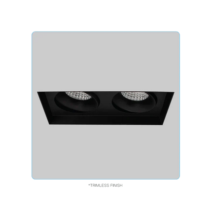 Luxrite Omni LR32203 4" 30W LED Trimless 2 Head Gimbal Selectable CCT