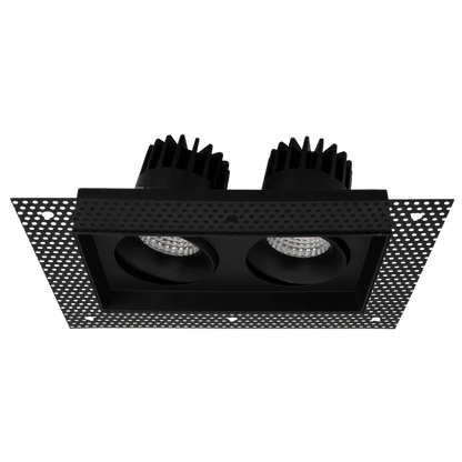 Luxrite Omni LR32203 4" 30W LED Trimless 2 Head Gimbal Selectable CCT