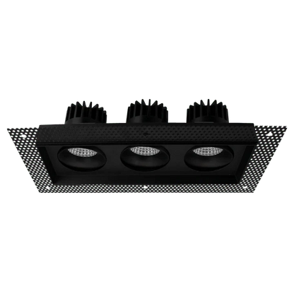 Luxrite Omni LR32205 4" 45W LED Trimless 3 Head Gimbal Selectable CCT