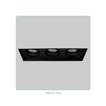 Luxrite Omni LR32205 4" 45W LED Trimless 3 Head Gimbal Selectable CCT