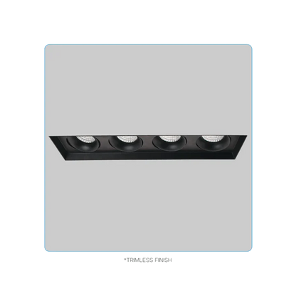 Luxrite Omni LR32207 4" 60W LED Trimless 4 Head Gimbal Selectable CCT