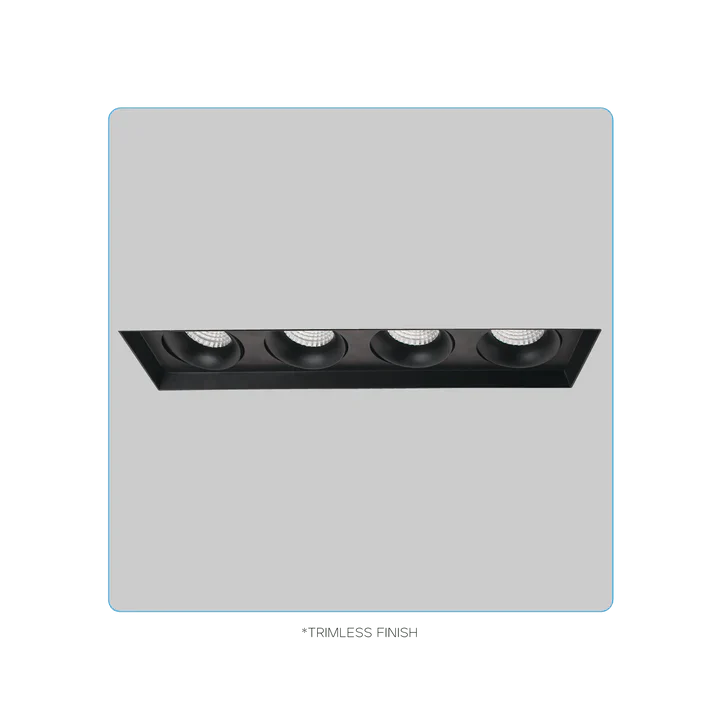 Luxrite Omni LR32207 4" 60W LED Trimless 4 Head Gimbal Selectable CCT