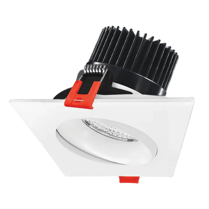 Luxrite Portland 4" 12W LED Square Gimbal Spotlight Selectable CCT