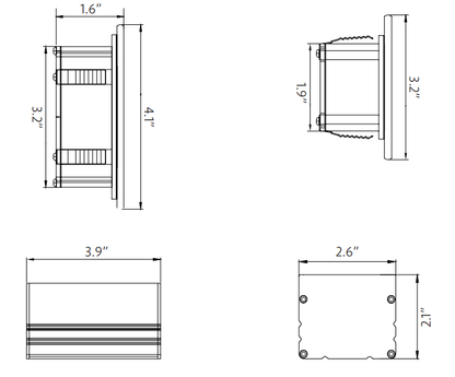 RAYHIL FLORA22 3W 3" Rectangle In Wall Landscape Light 30K