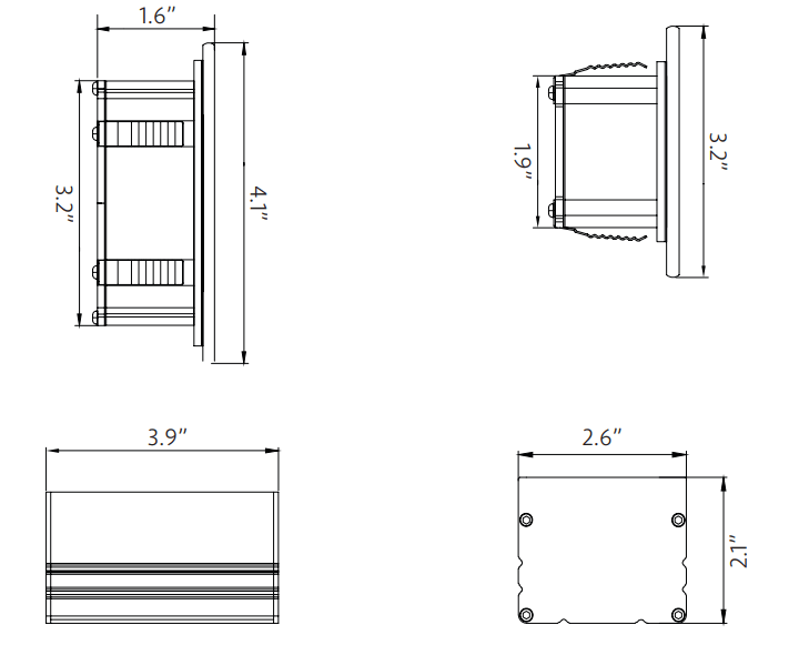 RAYHIL FLORA22 3W 3" Rectangle In Wall Landscape Light 30K