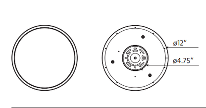 Rayhil INOVA 12" 18W Surface Mount Selectable CCT