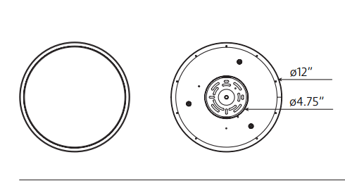 Rayhil INOVA 12" 18W Surface Mount Selectable CCT