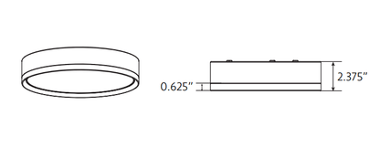 Rayhil INOVA 9" 15W Surface Mount Selectable CCT