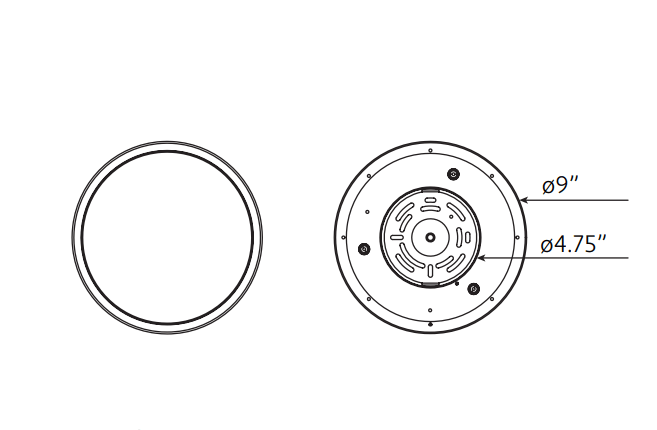 Rayhil INOVA 9" 15W Surface Mount Selectable CCT