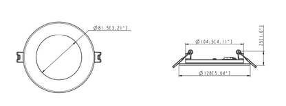 Rayhil Lucid 4" 12W LED Clear Lens Downlight Selectable CCT