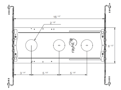 RAYHIL New Construction Plate for RAD15 Recessed Downlight