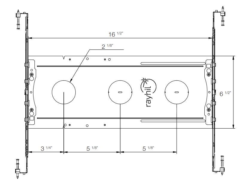 RAYHIL New Construction Plate for RAD15 Recessed Downlight