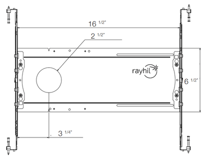 RAYHIL New Construction Plate for RAD25 Recessed Downlight