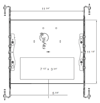 RAYHIL New Construction Plate for Sonic Multi Head Downlights