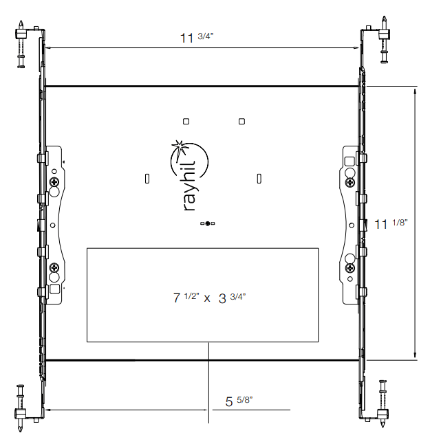 RAYHIL New Construction Plate for Sonic Multi Head Downlights