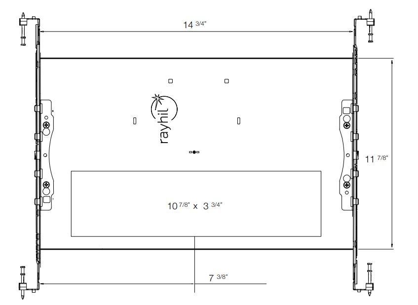 RAYHIL New Construction Plate for Sonic Multi Head Downlights