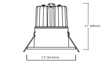 RAYHIL RAD15 7W 1.5" Recessed LED Downlight 30K/35K/40K
